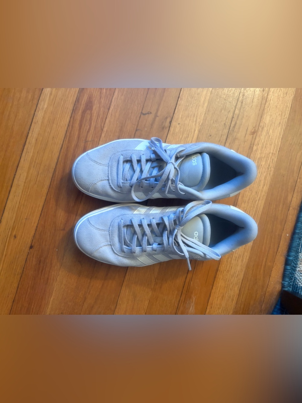 adidas Light Gray Suede Casual Platform Sneakers